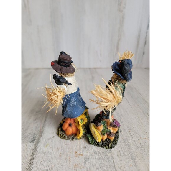 Vintage scarecrow ceramic fall farm Halloween set figure - Picture 10 of 10